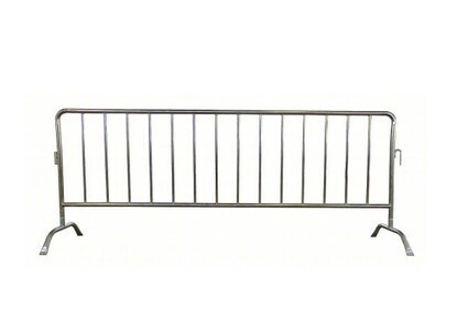 APPROVED VENDOR Crowd Control Barrier: Manual Carry, 40 1/2 in Ht, 8 1/2 ft Lg, 20 in Wd, Silver $299