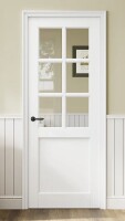 Ark Design 28&ldquo;x80&ldquo;Clear Glass 6-Lite Prefinished Door Slab Solid Manufactured Wood Core Standard Door New in Box $899