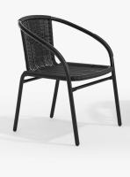 Wade Logan Arthor Rattan Indoor/Outdoor Stacking Restaurant Chair by Flash Furniture New in Box $399