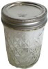 Ball 8oz Glass Regular Mouth Quilted Mason Jar with Lid New - 2