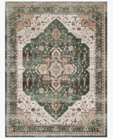 Alcott Hill&reg; 9' x 12' Soft Oriental Vintage Washable Distressed Area Rug - Green $399