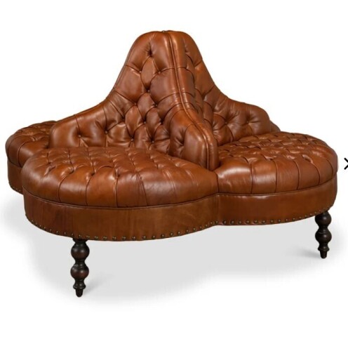 Safavieh Sarreid LTD Lobby Sofa in Brown New in Box $6399
