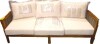 Christopher Knight Home Crowne Outdoor 76.5" Acacia Wood and Wicker 3 Seater Sofa with Cushions, Teak/Beige New $1399 - 2