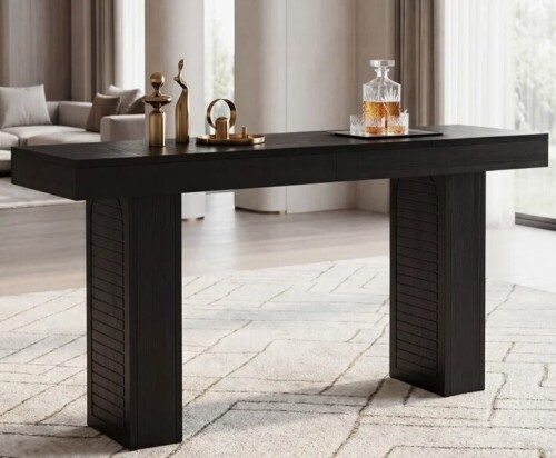 17 Stories 70.9" Modern Rustic Bar Table - Counter Height, Seats 4-6 New in Box $499