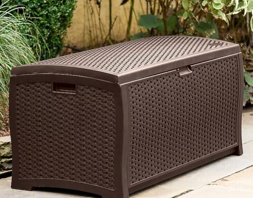 Suncast Large 99-Gallon Brown Deck Box New in Box $299