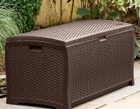 Suncast Large 99-Gallon Brown Deck Box New in Box $299