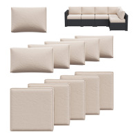 Latitude Run&reg; 11-Pcs Outdoor Patio Cushion Cover Set For 5-Seat Sectional Sofa, Covers Only New in Box $199