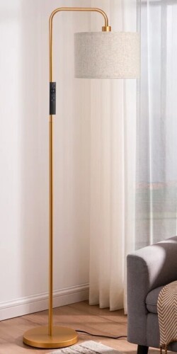 Willa Arlo&trade; Interiors Ellingsworth 63'' Arched/Arc Floor Lamp with Dimmable Bulb and Remote Control $299