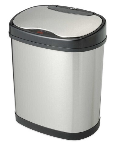 Nine Stars 3 Gallon Touchless Automatic Bathroom Trash Can Stainless Steel New In Box $99