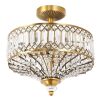 River of Goods Furey Bronze/Gold Tiered Glass Semi-flush Lighting Fixture - 14.75"L x 14.75"W x 15.25"H - Gold New In Box $299