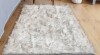 Everly Quinn Haja Shag Faux Sheepskin Fur White Fluffy Area Rug with Gray Tips, 3' x 4' New In Box $199