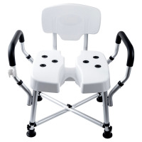 MyGift Professional 400Lb. Adjustable Bathroom Shower Chair with Arms New In Box $299