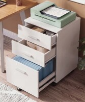 Braxx 16.2'' Wide 3 Drawer Mobile File Cabinet, Filing Cabinet With Full-Extension Drawers & 360&deg; Lockable Casters &ndash; Fits Letter/A4 New In Box $399