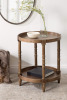 Kate and Laurel Bellport Farmhouse Side Table, 20 x 20 x 24, Rustic Brown, Sophisticated Rustic End Table for Storage and Display $299