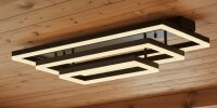 Ivy Bronx LED Flush Mount Lighting 31.5 Inches Rectangle Aluminum Ceiling Light Remote Dimming New In Box $399