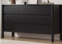 Ebern Designs 51.1" W 7 Drawer Dresser, Wood Chest Of Drawers Black New Shelf Pull $699