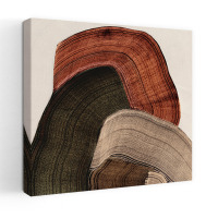 Latitude Run&reg; Folded Earth I Abstract Organic Contemporary Art, 48" x 48" New In Box $399
