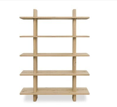 Moe's Home Casey Bookcase Large in Rustic Oak FC-1015-24 New in Box $1699