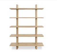 Moe's Home Casey Bookcase Large in Rustic Oak FC-1015-24 New in Box $1699