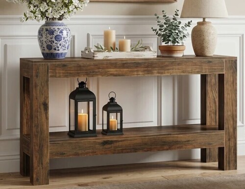 Millwood Pines 62.99" W Stain Resistant Pedestal Console Table New in Box $499