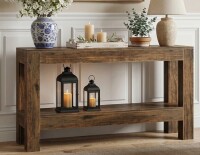 Millwood Pines 62.99" W Stain Resistant Pedestal Console Table New in Box $499