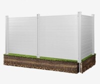 VEVOR 3 Panels Outdoor Privacy Screen, 50 x 50 in Air Conditioner Fence with 27.6 in Ground Stakes, Pool Equipment Enclosure, Horizontal Vinyl Privacy Fence, Ideal for Trash Can and A/C Units, White New in Box $299