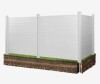 VEVOR 3 Panels Outdoor Privacy Screen, 50 x 50 in Air Conditioner Fence with 27.6 in Ground Stakes, Pool Equipment Enclosure, Horizontal Vinyl Privacy Fence, Ideal for Trash Can and A/C Units, White New in Box $299