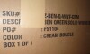 Wade Logan Ben Solid Wood Boucle Upholstered Headboard Bed Frame Queen Bed in Cream/Walnut New in Box $1199 - 2