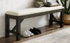 Gracie Oaks Dunblane Linen Upholstered Bench New in Box $499