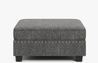 Wade Logan Storage Ottoman in Gray New in Box $499