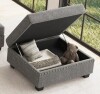 Wade Logan Storage Ottoman in Gray New in Box $499 - 2