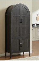 Ebern Designs 71 Inch Tall Arched Cabinet, 5-Tier Arched Kitchen Pantry Cabinet With Doors & Shelves New in Box $499