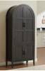 Ebern Designs 71 Inch Tall Arched Cabinet, 5-Tier Arched Kitchen Pantry Cabinet With Doors & Shelves New in Box $499