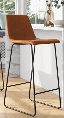 Ivy Bronx Liekele Upholstered Sled Base Bar Stool New in Box $299