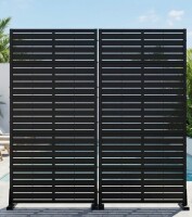 Dovelina Metal Privacy Metal Screen Fence Panel Set of 2 New in Box $399