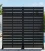 Dovelina Metal Privacy Metal Screen Fence Panel Set of 2 New in Box $399