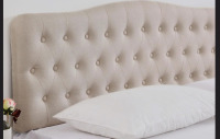 Lark Manor Aveigha Upholstered Headboard King in Beige New in Box $399