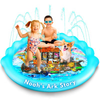 Splashie XL Noah's Ark Splash Pad - 65" Animal Sprinkler for Kids & Toddlers New in Box $39