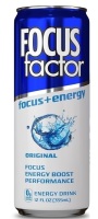 Focus Factor Energy Drink - (Original Flavor) - with Focus + Energy - Lightly Carbonated, Sugar Free, Low Calorie with Vitamins B6 & B12 12 fl oz New 9/2027