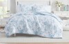 Laura Ashley - Twin Comforter Set, Soft & Reversible Floral Bedding with Bonus Bed Sheets & Pillowcases, 5 Piece Bed Set for Year Round Comfort (Delphine Saras/Sprig Blue) New In Box $199