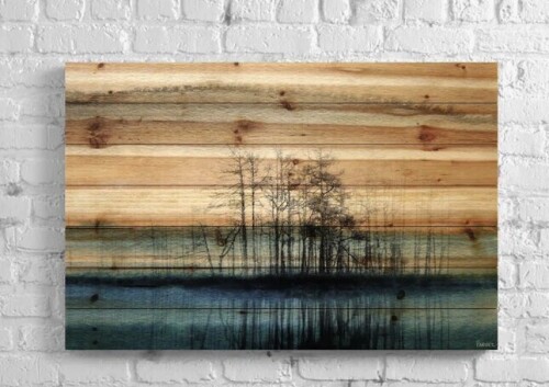 Steelside&trade; "Tree Isle Reflects" by Parvez Taj Canvas, 24" x 36" New In Box $299