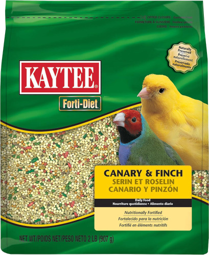 Kaytee Forti-Diet Pet Canary and Finch Bird Food, 2 lb New