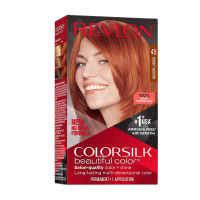 Revlon Colorsilk Beautiful Color Permanent Hair Color, Long-Lasting High-Definition Color, Shine & Silky Softness with 100% Gray Coverage, Ammonia Free, 045 Bright Auburn New In Box