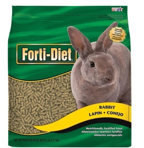 Kaytee Forti-Diet Natural Pellets Rabbit Food 5 lb New
