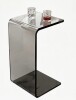 Wrought Studio&trade; Clear Acrylic C-Shape End Table, Modern Sofa Side Table for Living Room, Minimalist Snack Table with Floating Design New In Box $299