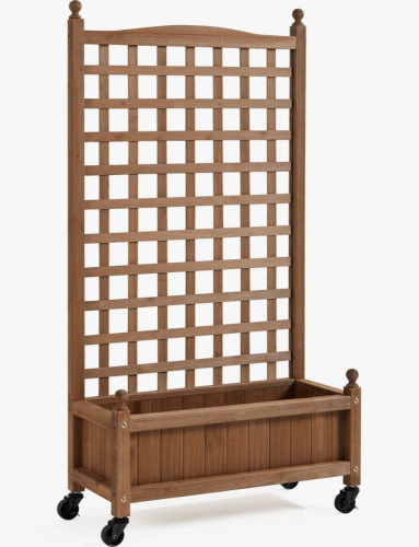 Lark Manor&trade; Allistir 50" H Wood Planter Box with Trellis and Wheels $299
