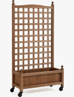 Lark Manor&trade; Allistir 50" H Wood Planter Box with Trellis and Wheels $299