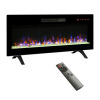 Symple Stuff 42 Inch Recessed Ultra Thin Tempered Glass Front Wall Mounted Electric Fireplace with Remote Control New In Box $399