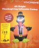 VIVOHOME 5 ft. H Thanksgiving Inflatable LED Lighted Turkey with Hat New In Box $199 - 2