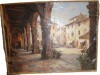 Astoria Grand European Courtyard Canvas Wall Art Oil Painting Print, 36"H x 48"W New in Box $199 - 2